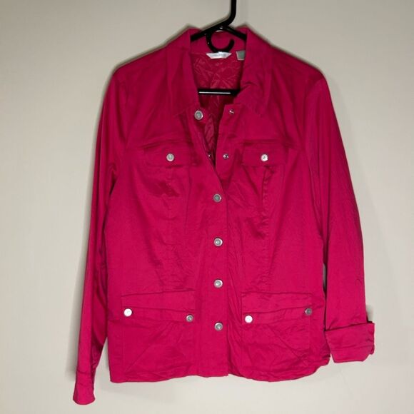 Laura Ashley Hot Pink Soft Stretch Fully Lined Size Large - Picture 1 of 10